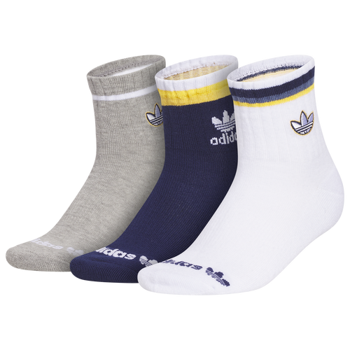 WOMENS - adidas Originals Aura Socks - White/Blue Yellow
