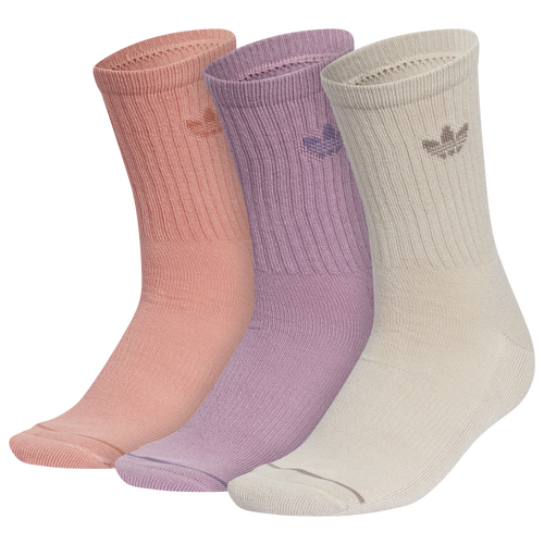 

adidas Originals Womens adidas Originals Icon Color 3PK Crew Socks - Womens Beige/Wonder Orchid/Wonder Clay Size One Size