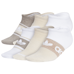 Women's - adidas Originals OG SL Statement 6PK No Show Socks - Beige/White