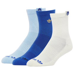 Men's - adidas Originals 3 Pack Off the Grid Crew Socks - Cream/Blue