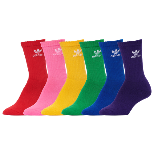BOYS - adidas Originals Trefoil Cushioned Crew 6-Pack Large - Multi