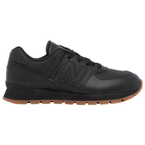 

New Balance Boys New Balance 574 Classic - Boys' Grade School Shoes Black/Black/Gum Size 05.0