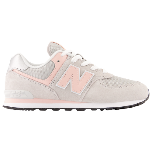 

Boys New Balance New Balance 574 Core - Boys' Grade School Shoe Gray/Pink Size 06.0