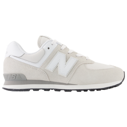 Boys' Grade School - New Balance 574 - Grey/White