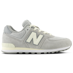 Girls' Grade School - New Balance 574 - Gray/White