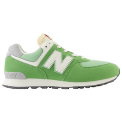 Boys' Grade School - New Balance 574 - White/Green