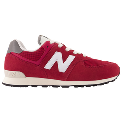 Boys' Grade School - New Balance 574 - White/Crimson