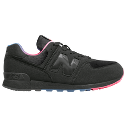 Boys' Grade School - New Balance 574 - Black/White