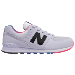 Boys' Grade School - New Balance 574 - Gray/White