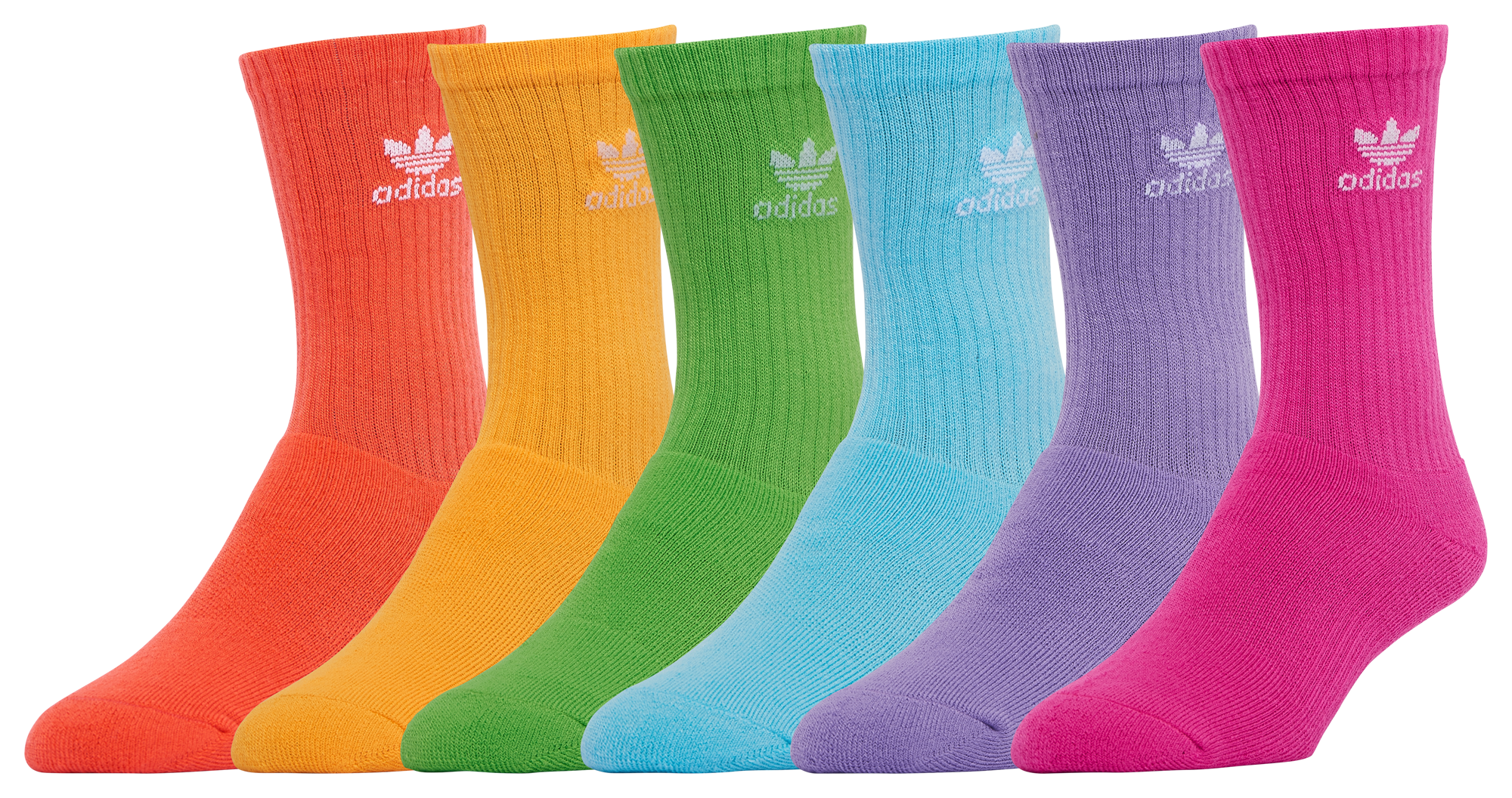 adidas Originals Brights 6 Pack Medium Crew Socks