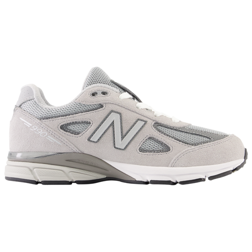 

Girls New Balance New Balance 990 V4 - Girls' Grade School Shoe Cool Grey/Silver Filigree Size 04.0