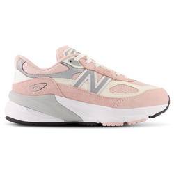 Girls' Grade School - New Balance 990 - White/Pink