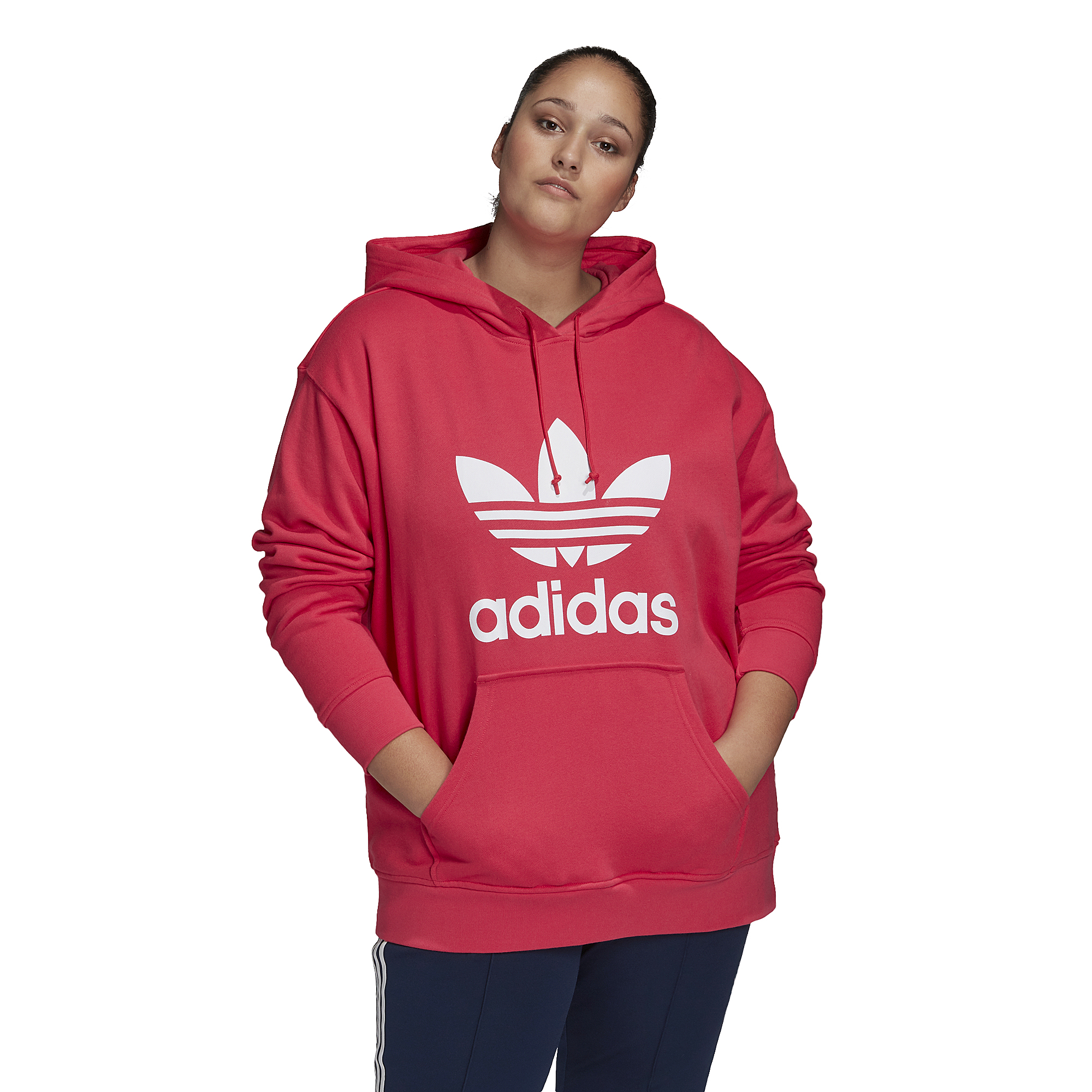 adidas trefoil hoodie blau