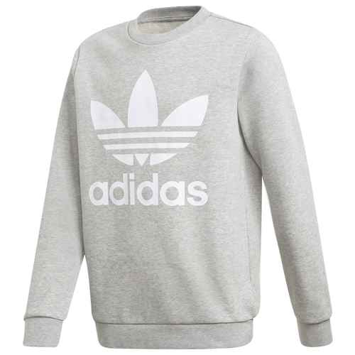 

Boys adidas Originals adidas Originals Trefoil Crew - Boys' Grade School Grey Size M