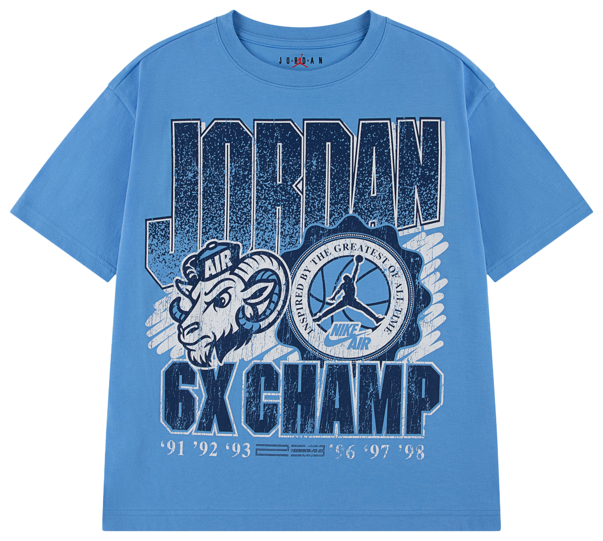 Jordan AJ11 UNC Retro Goat Short Sleeve T-Shirt - Boys' Grade