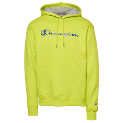 Men's - Champion Powerblend Ripple Script Hoodie - Sweet Green