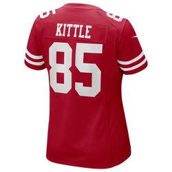 Women's - Nike 49ers 75th Anniversary Game Jersey - Scarlet/Scarlet