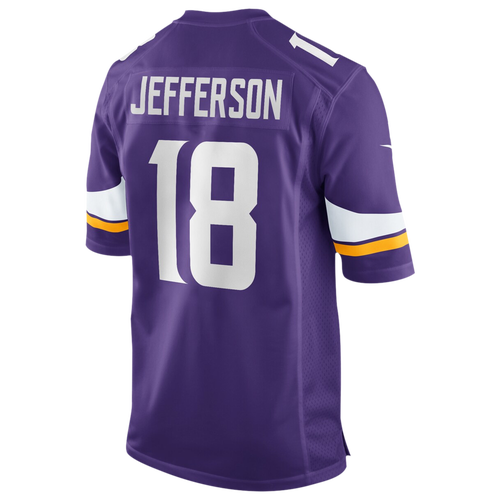 

Nike Mens Justin Jefferson Nike Vikings Game Day Jersey - Mens Purple/Purple Size M