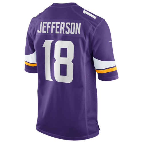 

Nike Mens Justin Jefferson Nike Vikings Game Day Jersey - Mens Purple/Purple Size S