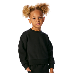 Girls' Grade School - Cozi Cropped Dolman Crew Top - Black/Black