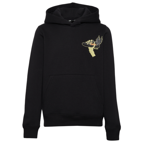 Lckr Boys   Skele-fly Graphic Hoodie In Black