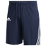 adidas Team 3 Stripe Knit Shorts - Men's Team Navy Blue/White
