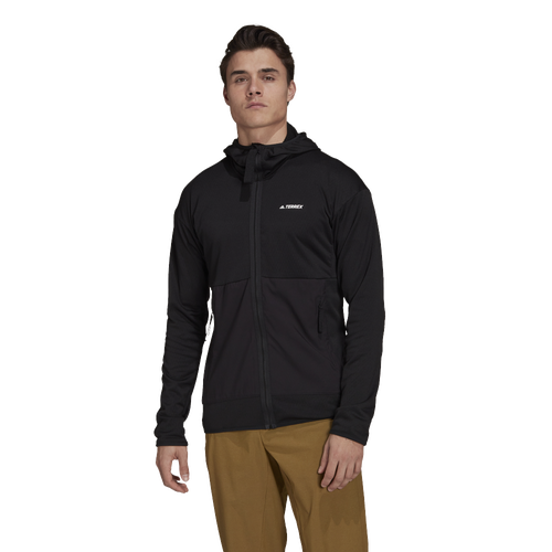 

adidas Mens adidas Tech Fleece Hooded Jacket - Mens Black Size L