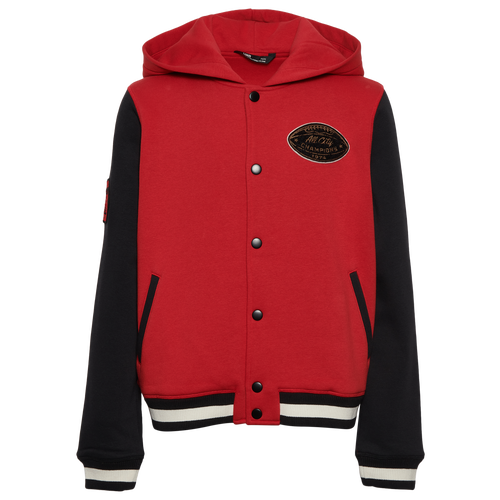 Lckr Boys   Graeson Varsity Jacket With Lining In Red
