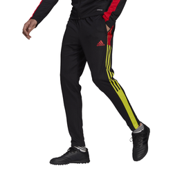 Men's - adidas Tiro 21 Track Pants - Black/Acid Yellow/Vivid Red