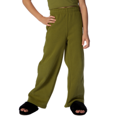 Girls' Grade School - Cozi Wide Leg Sweatpants - Green/Green