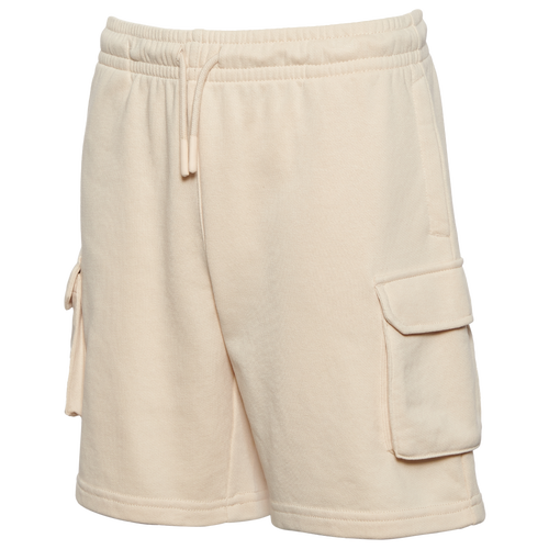 Lckr Boys   Deploy French Terry Cargo Shorts In Parchment