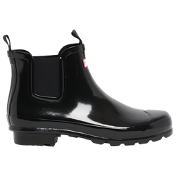 Girls' Grade School - Hunter Boots Chelsea Gloss Boots - Black/Black