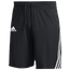 adidas Team 3 Stripe Knit Shorts - Men's Black/White