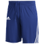 adidas Team 3 Stripe Knit Shorts - Men's Team Royal Blue/White