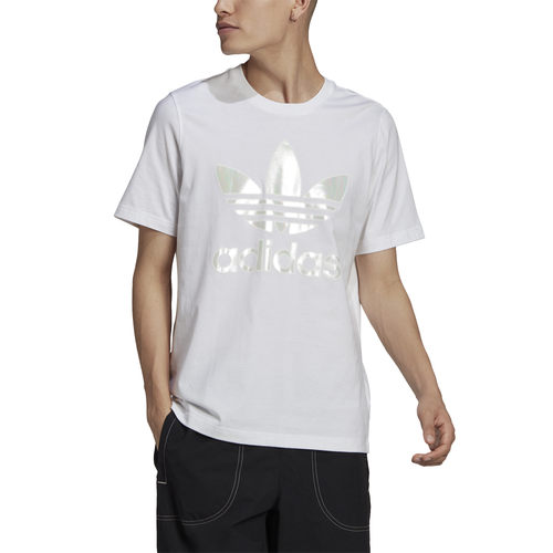 

adidas Originals Mens adidas Originals Trefoil Holo T-Shirt - Mens White/White Size M