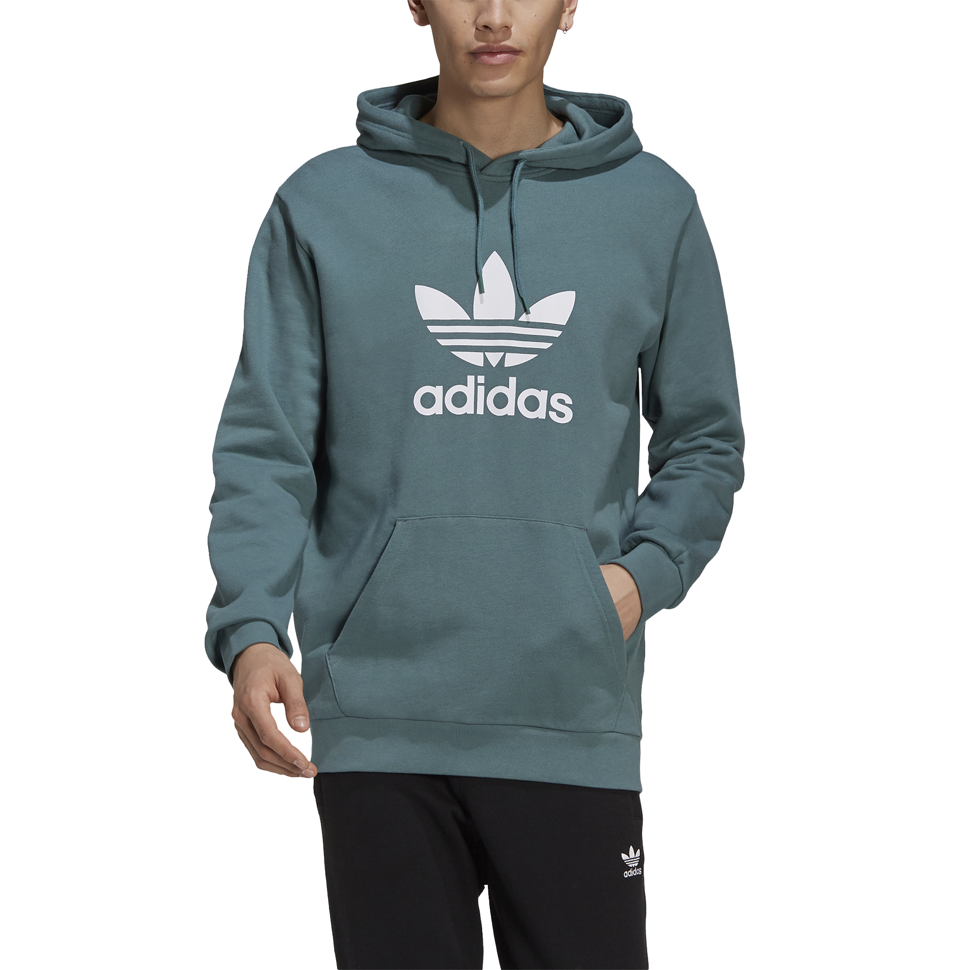 adidas trefoil hoodie blau