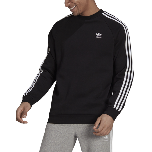Shop Adidas Originals Mens  3-stripes Crew In Black