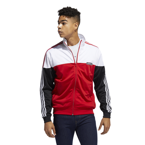 Æble dobbeltlag Individualitet Adidas Originals Mens Adidas Split Firebird Full-zip Jacket In Red/white/ black | ModeSens