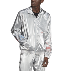 Men's - adidas Originals Tricolor Track Top - Metallic Silver/White/Blue