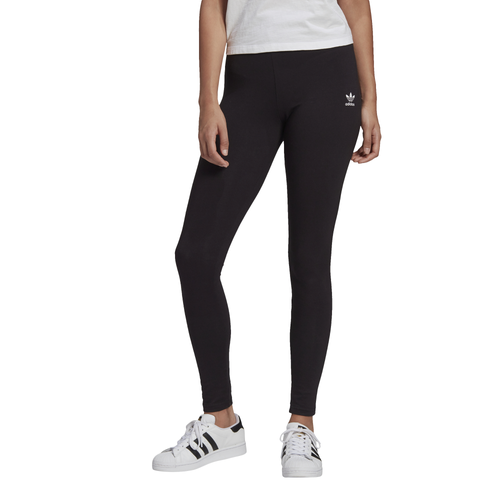 Adidas Originals Black 3-stripes Leggings In Black