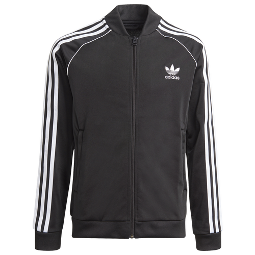 Shop Adidas Originals Boys  Adicolor Superstar Track Jacket In Black/white