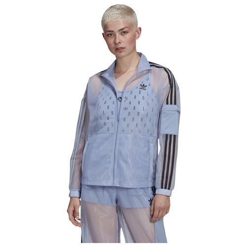 Adidas Originals Womens Mesh Track Top In Chalk Blue ModeSens
