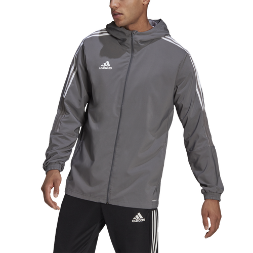 

adidas Mens adidas Trio Windbreaker - Mens Grey/Grey Size XXL