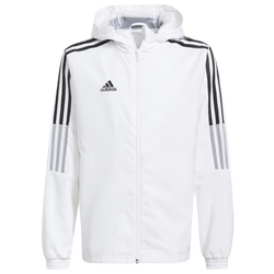 Boys' Grade School - adidas Tiro 21 Full Zip Hoodie - White