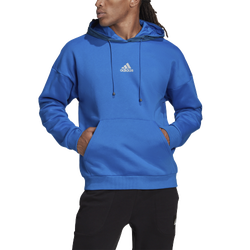 Men's - adidas Space Hoodie - Football Blue/Gray/Red