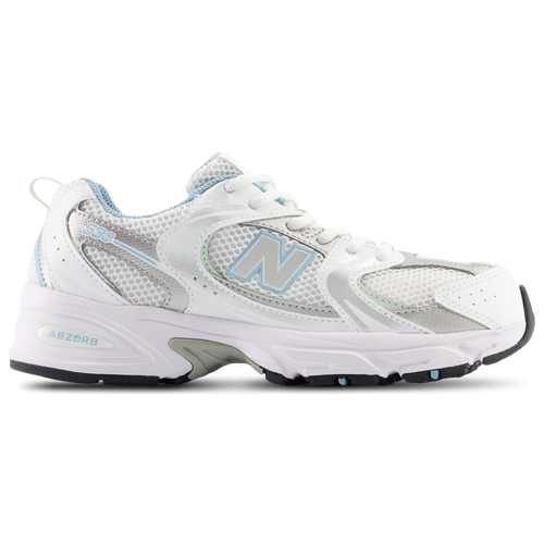 

New Balance Girls New Balance 530 - Girls' Grade School Running Shoes White/Blue/Silver Size 4.0