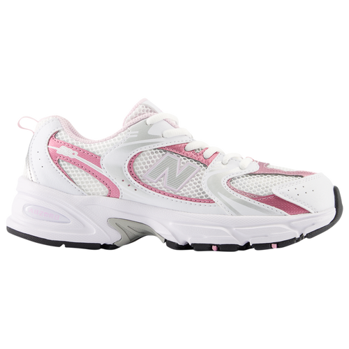 

Girls New Balance New Balance 530 - Girls' Grade School Running Shoe White/Pink/Silver Size 04.0