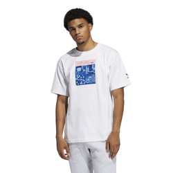 Men's - adidas Originals Still Life T-Shirt - White/Blue/Pink