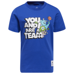 Boys' Preschool - adidas YGAFIM T-Shirt - Blue/White