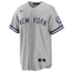 Nike Yankees Hall Of Fame Induction Replica Jersey - Men's Grey/Grey